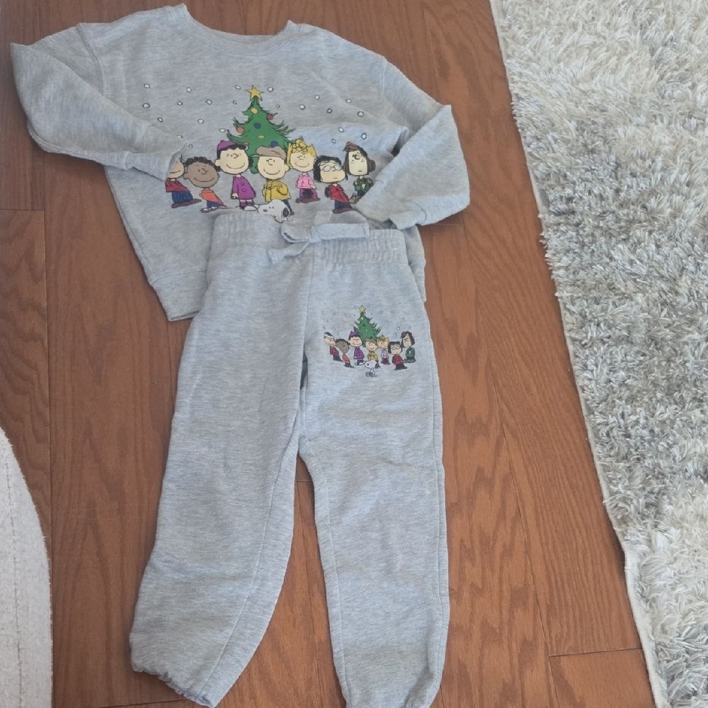 Peanuts Gray Kids Matching Set